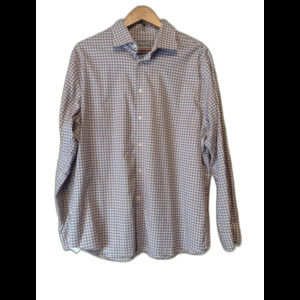 Michael Kors plaid button front shirt XL